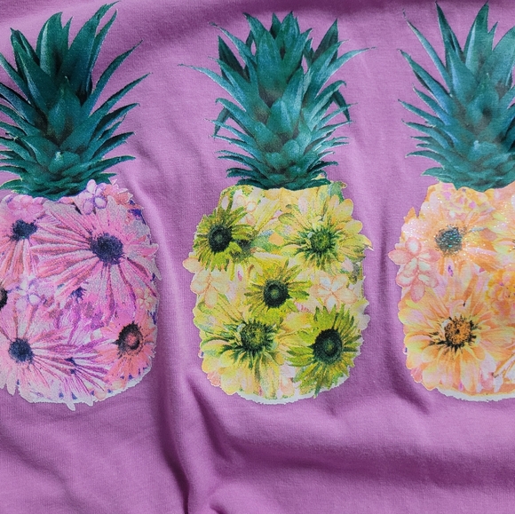 NWT Caribbean Joe 3x pink pineapple print shirt - Picture 6 of 8
